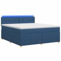 vidaXL Posteľ boxspring s matracom Modrá 140 x 190 cm Látka