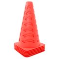 vidaXL Futbalové kužele 6 ks stohovateľné oranžové 13x13x22,5 cm