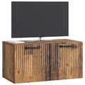 vidaXL Nástenná TV skrinka Staré drevo 59,5 x 31 x 30 cm