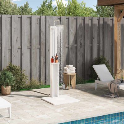 vidaXL Externá sprcha 206 cm Biela