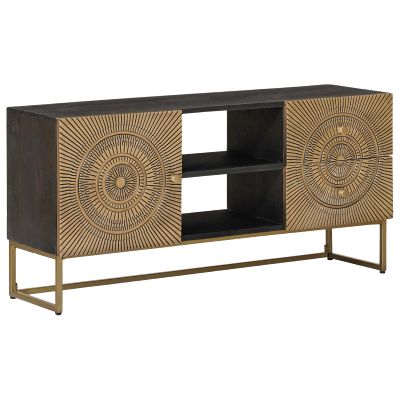 vidaXL TV skrinka so zásuvkou s poličkou Mosadzná 105 x 30 x 50 cm