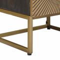 vidaXL Highboard Mosadzná 35 x 30 x 120 cm