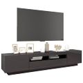 vidaXL TV skrinka s LED svetlami lesklá sivá 200x35x40 cm