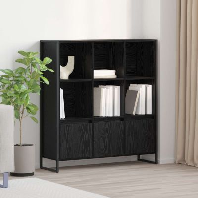 vidaXL Knižnica 2 pcs Čierny dub 99,5 x 30 x 108 cm Kompozitné drevo
