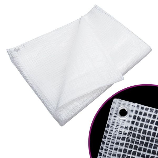 vidaXL Plachta Leno 140 g/m² 3x5 m biela