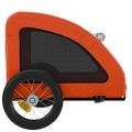vidaXL Cyklovozík pre zvieratá, oranžový, oxfordská látka, železo