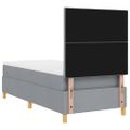 vidaXL Posteľ s pružinovým rámom Svetlosivá 90 x 190 cm látka