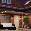 vidaXL Ručná vysúvacia markíza s LED 4,5 × 3 m 100% polyester a hliník