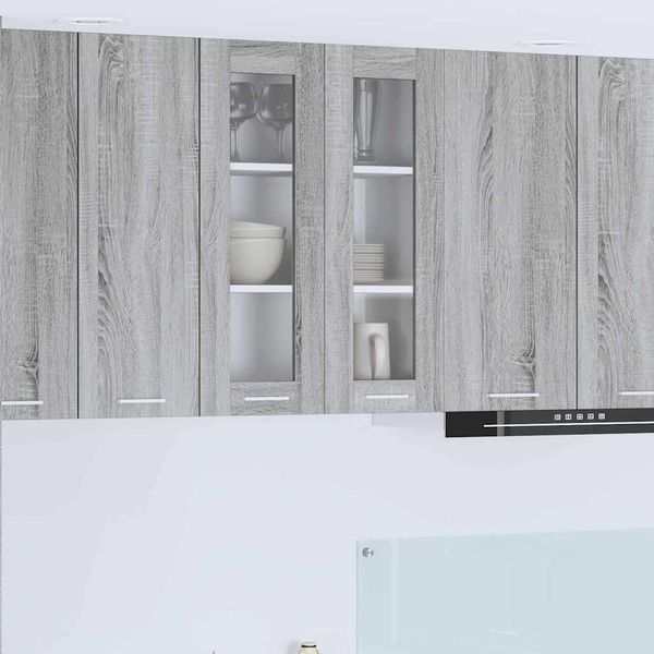 vidaXL Závesná skrinka Sivý Sonoma 60 x 31 x 80 cm Kompozitné drevo