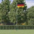 vidaXL Vlajka Nemecka a tyč 6,08 m hliník