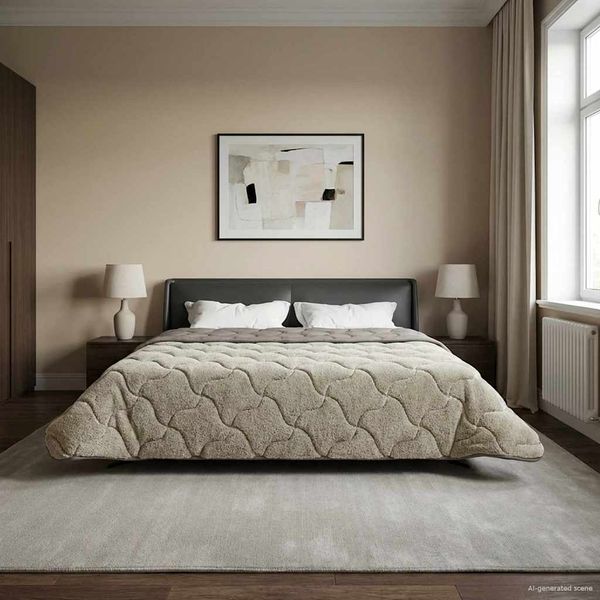 vidaXL Zimný prehoz Svetlosivá 240 x 260 cm Mikrofáza a Teddy fleece