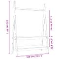 vidaXL Stojan na šaty sivý 100x45,5x150 cm masívna borovica
