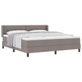 vidaXL Posteľ s pružinovým rámom Sivohnedá 200 x 180 cm látka