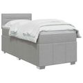 vidaXL Posteľ boxspring s matracom Svetlosivá 80 x 200 cm Látka