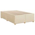 vidaXL Posteľ boxspring s matracom Krémová 120 x 190 cm Látka