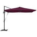 vidaXL Slnečník Bordeaux červená 286 x 284 x 270 cm Hliník a polyester