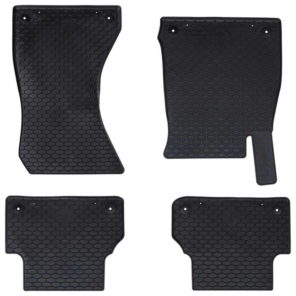vidaXL Autokoberec 4 pcs Čierna vhodné pre Audi A4 B9 2015-2024 Guma