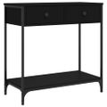 vidaXL Konzolový stolík čierny 75x34,5x75 cm kompozitné drevo
