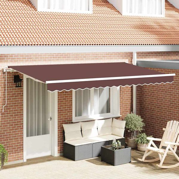vidaXL Zatemniteľná markíza Hnedá 400 x 200 cm látka