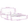 vidaXL Rám postele bez matraca Hanko tmavozelený 140x200 cm zamat