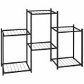 vidaXL Stojan na kvety 83x25x60 cm čierny železný