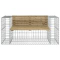 vidaXL Záhradná lavica gabiónový dizajn 143x71x65,5cm impreg. borovica