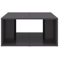 vidaXL Konferenčné stolíky 4ks lesklé sivé 33x33x33cm kompozitné drevo