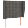 vidaXL Čelo postele so záhybmi tmavosivé 83x23x118/128 cm zamat