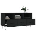 vidaXL TV stolík čierny 102x36x50 cm kompozitné drevo