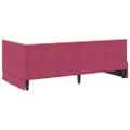 vidaXL Rohový rám postele Víno červené 90 cm x 200 cm Zamat