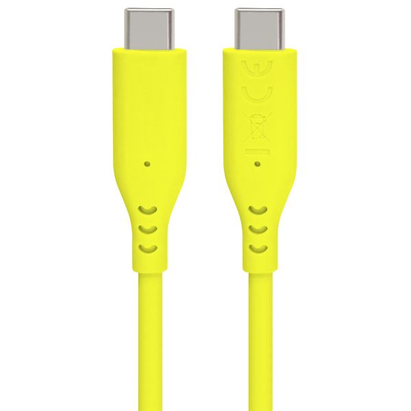 PremiumCord silikónový USB-C 60W, žltý, 1.5m