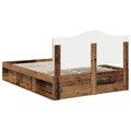 vidaXL Rám postele Staré drevo 150 x 200 cm Masívne borovicové drevo