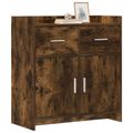 vidaXL Servírovacia skriňa Dymový dub 75 x 36 x 80 cm Kompozitné drevo