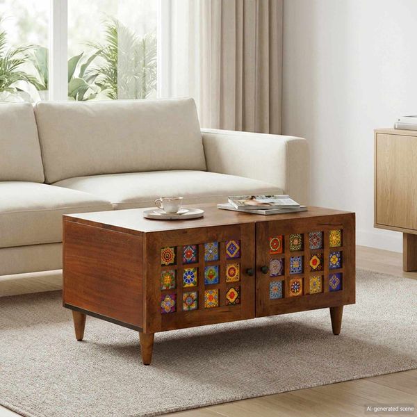 vidaXL Konferenčný stolík Hnedá 80 x 50 x 40 cm Masívne mango drevo