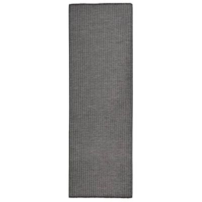 vidaXL Vonkajší koberec s plochým tkaním 80x250 cm sivý