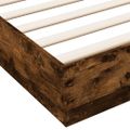 vidaXL Posteľný rám dymový dub 200x200 cm kompozitné drevo