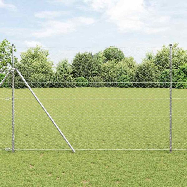 vidaXL Vonkajší šesťuholníkový fénový základný upevňovač 25 x 1,6 m