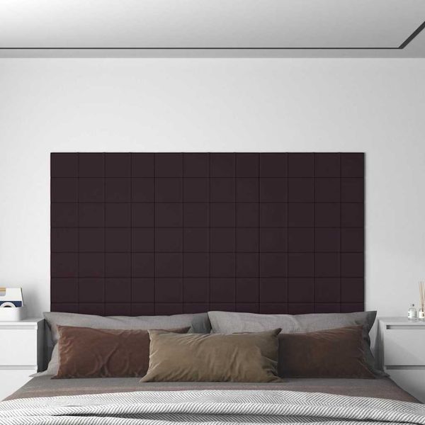 vidaXL Nástenné panely 12 ks fialové 60x15 cm látkové 1,08 m²