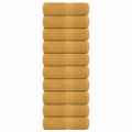 vidaXL Utierky na umývanie FROGN 10 ks zlaté 30x30 cm 360 g/m²