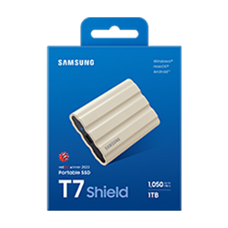 Samsung T7 Shield/1TB/SSD/Externý/2.5''/Béžová/3R