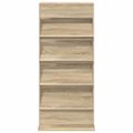 vidaXL Regál na časopisy Sonoma dub 70 x 41 x 156 cm Kompozitné drevo