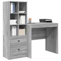 vidaXL Stôl Sivý Sonoma 125,5 x 50 x 127 cm 2 ks
