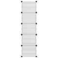 vidaXL Stojan na topánky priehľadný 44x31,5x153,5 cm PP