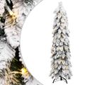 vidaXL Umelý osvetlený vianočný stromček s 60 LED a snehom 120 cm