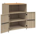 vidaXL Skrinkový Béžová 70 x 50 x 87 cm Polyester a Roly Rattan