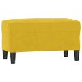 vidaXL Lavička žltá 70x35x41 cm zamat