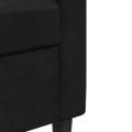 vidaXL Kreslo čierne 60 cm zamat