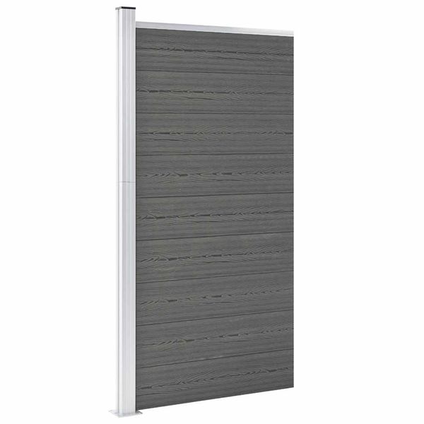 vidaXL Plotový panel WPC 95x186 cm sivý