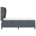 vidaXL Posteľ s pružinovým rámom Tmavo šedá 200 x 80 cm Zamat