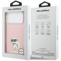 Puzdro Karl Lagerfeld pre iPhone 17 Pro Max 6,9" IML Aquarelle Choupette & Logo MagSafe ružová